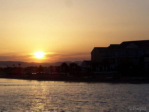 Spiaggia di Hurghada al tramonto